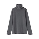 婦人　起毛フライス編みタートルネック長袖Ｔシャツ