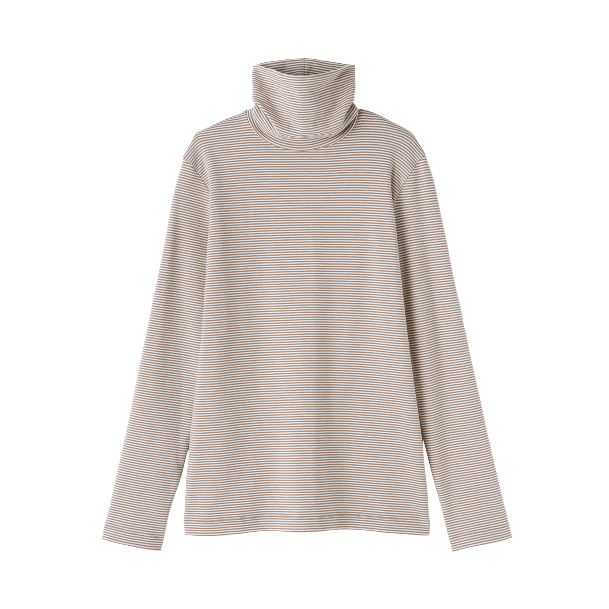 婦人　起毛フライス編みタートルネック長袖Ｔシャツ