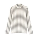 婦人　起毛フライス編みハイネック長袖Ｔシャツ