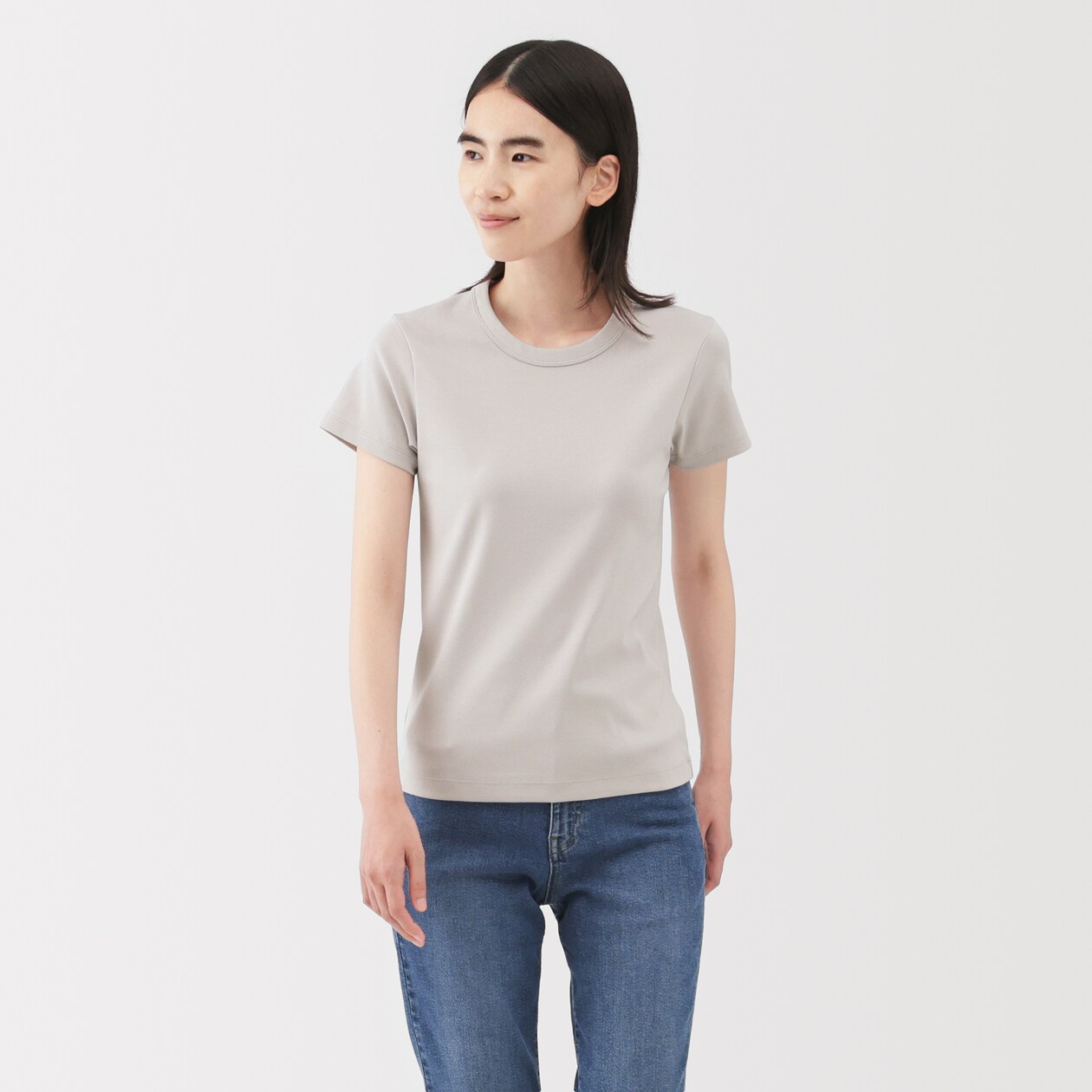 婦人　涼感汗じみしにくいクルーネック半袖Ｔシャツ（ＡＳＥＡＮ）