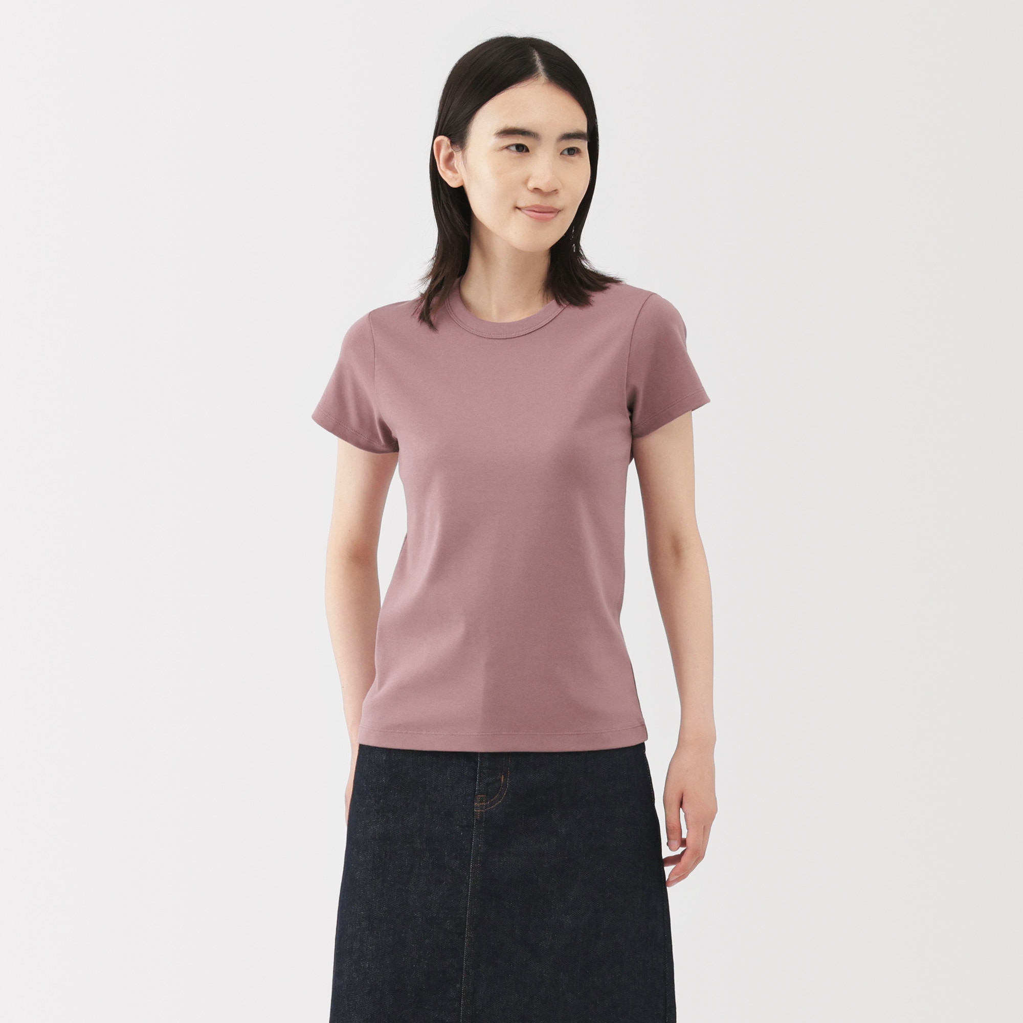 婦人　涼感汗じみしにくいクルーネック半袖Ｔシャツ（ＡＳＥＡＮ）