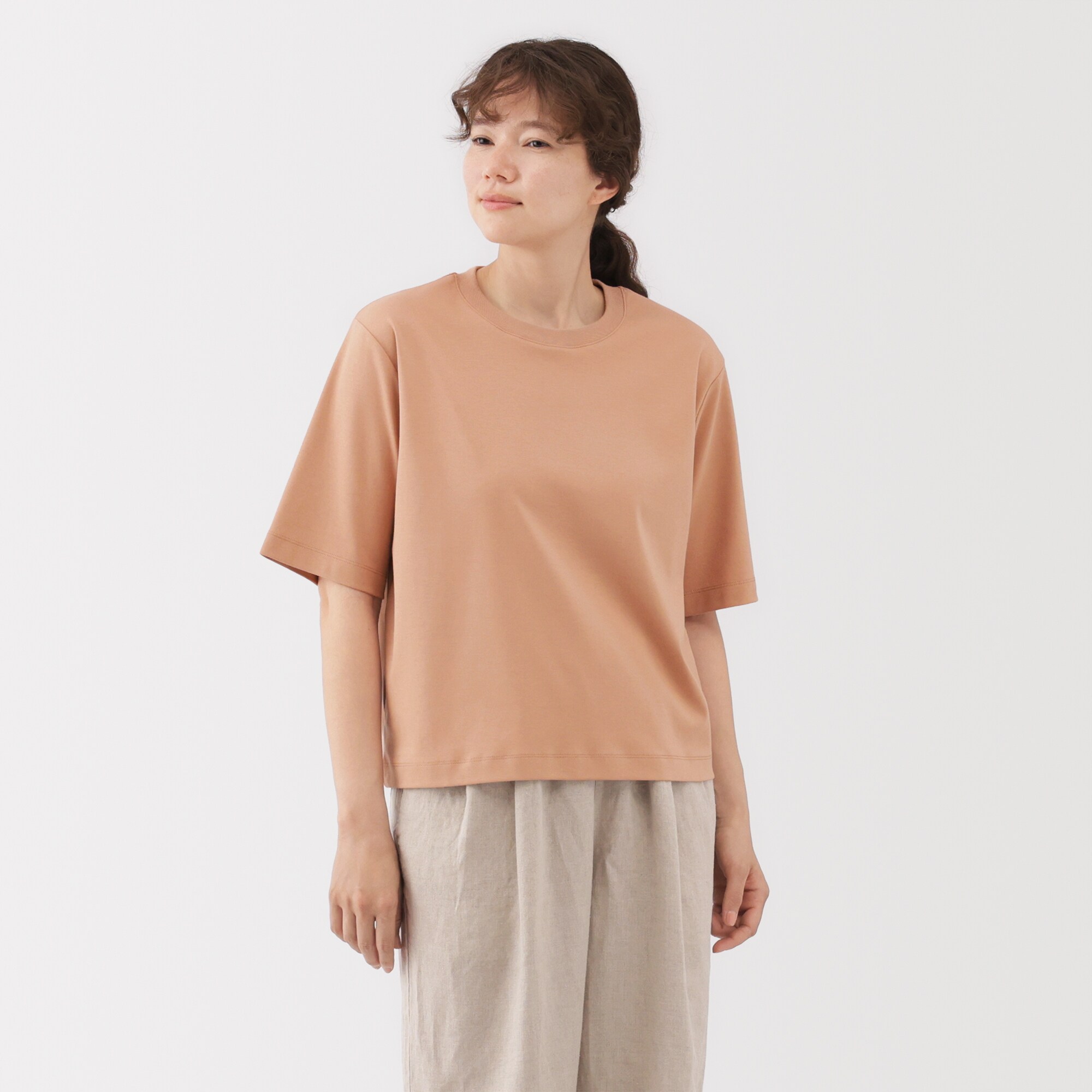 婦人　涼感ＵＶカットクルーネックワイド半袖Ｔシャツ（ＡＳＥＡＮ）