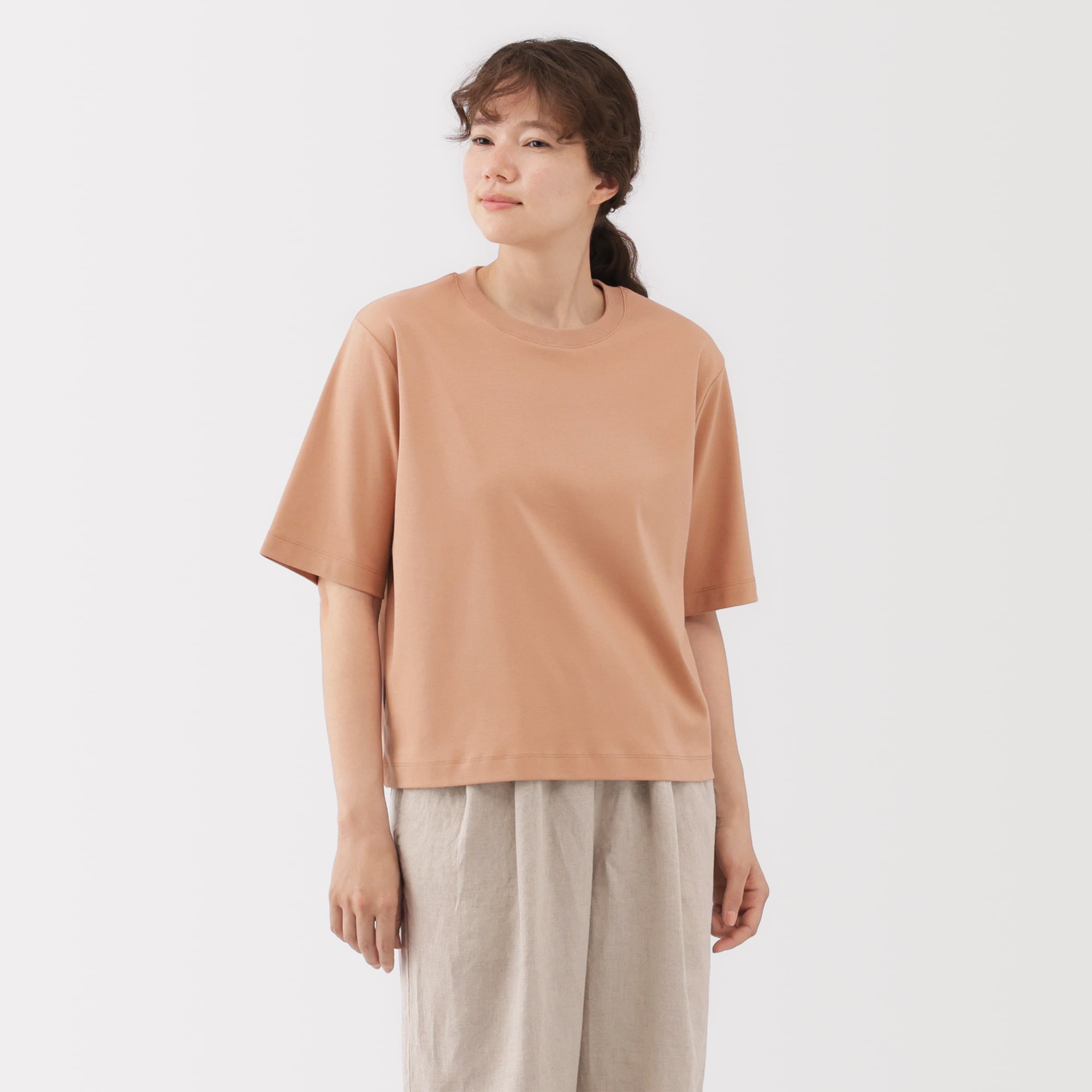 婦人　涼感ＵＶカットクルーネックワイド半袖Ｔシャツ（ＡＳＥＡＮ）