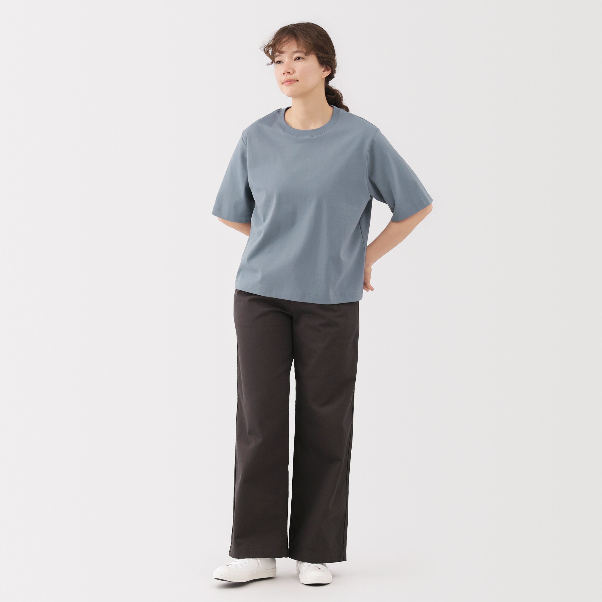 婦人　涼感ＵＶカットクルーネックワイド半袖Ｔシャツ（ＡＳＥＡＮ）