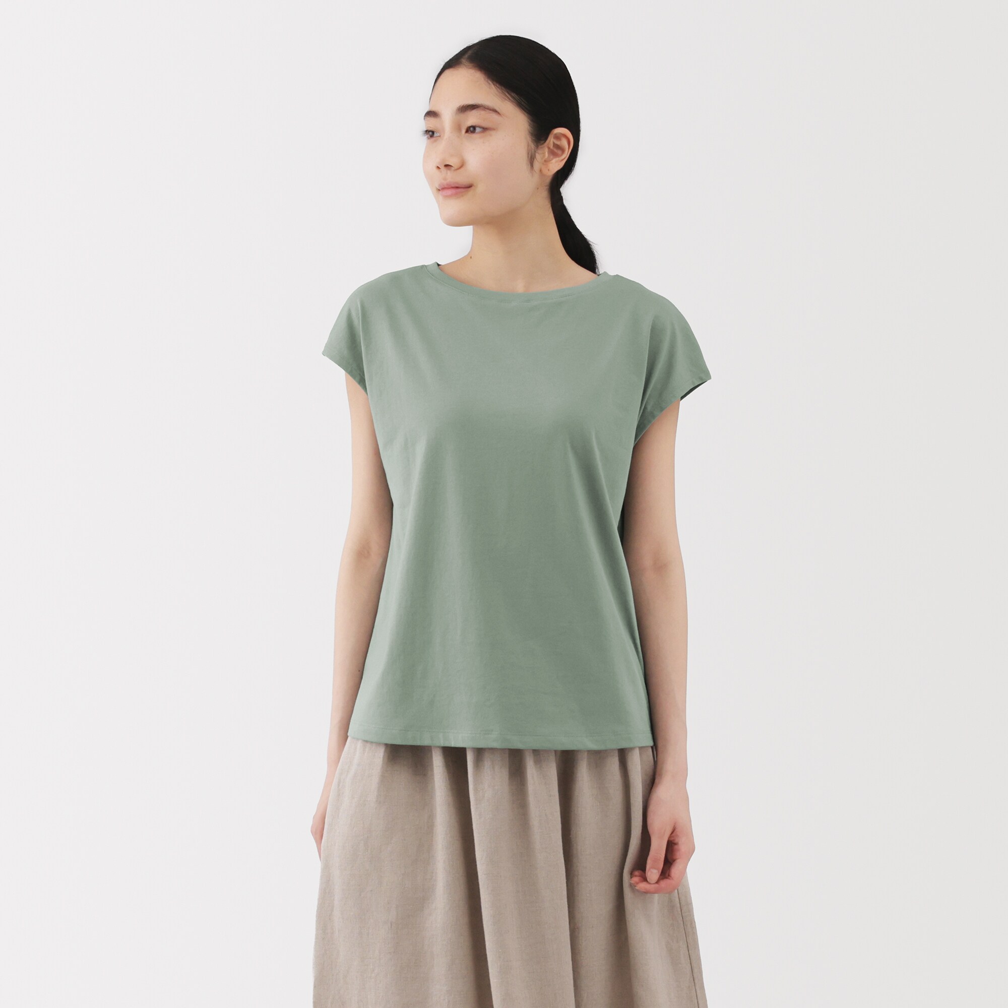 婦人　天竺編みフレンチスリーブＴシャツ