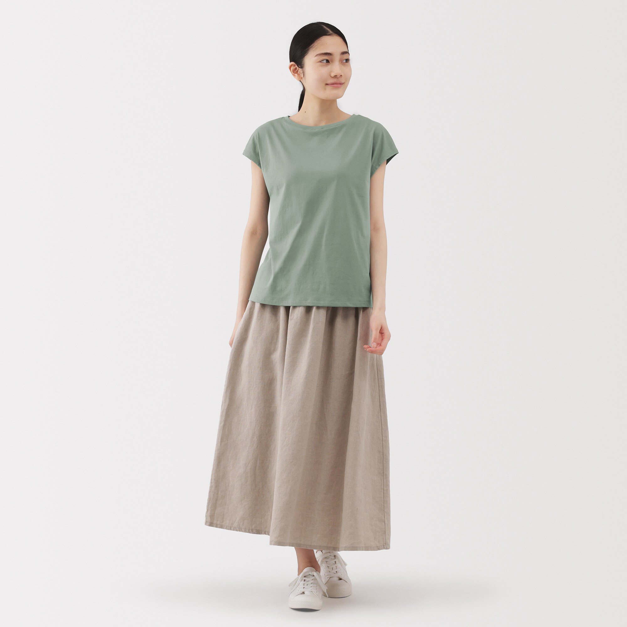 婦人　天竺編みフレンチスリーブＴシャツ