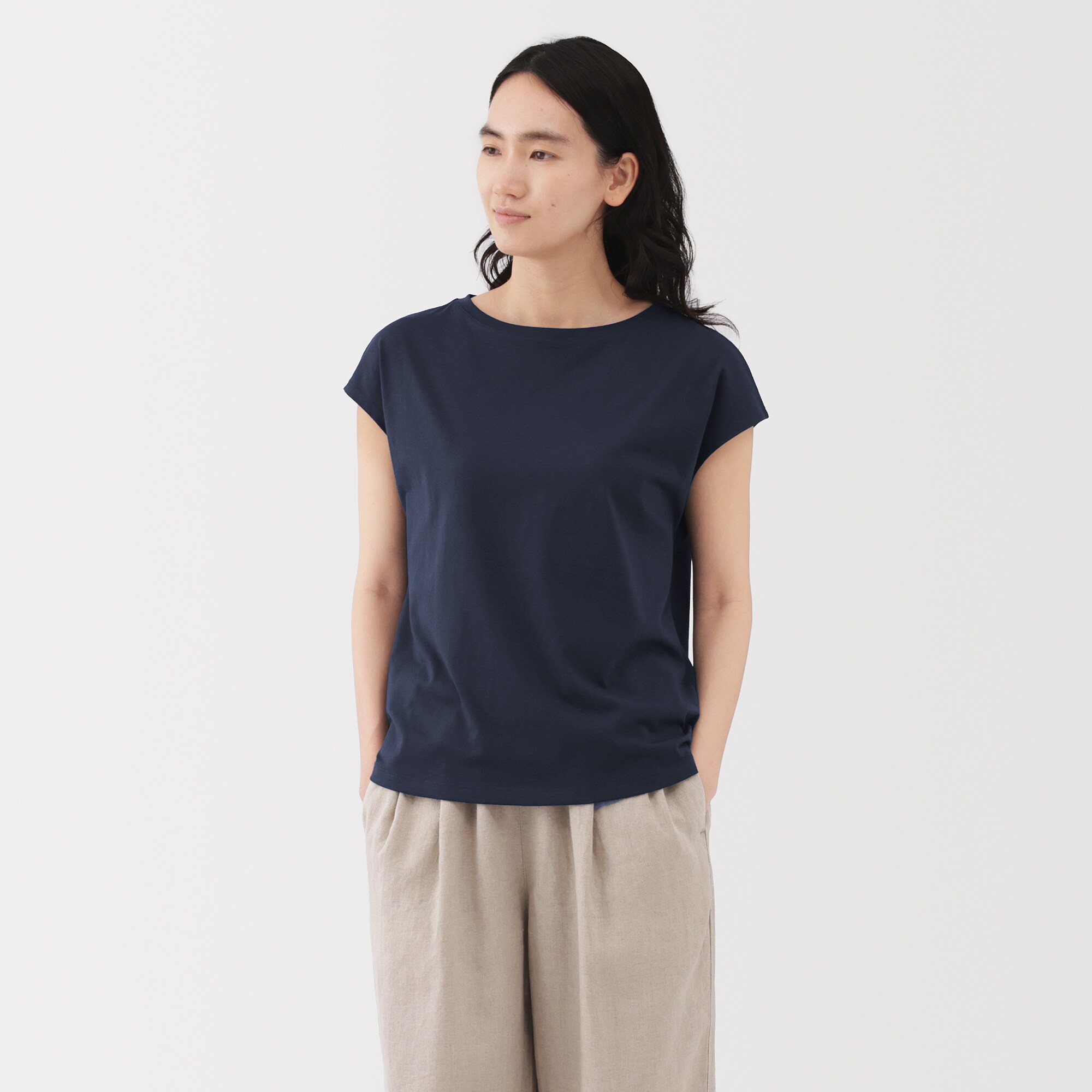 婦人　天竺編みフレンチスリーブＴシャツ