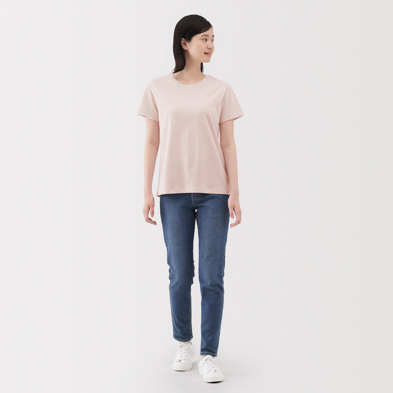 婦人　天竺編みクルーネック半袖Ｔシャツ