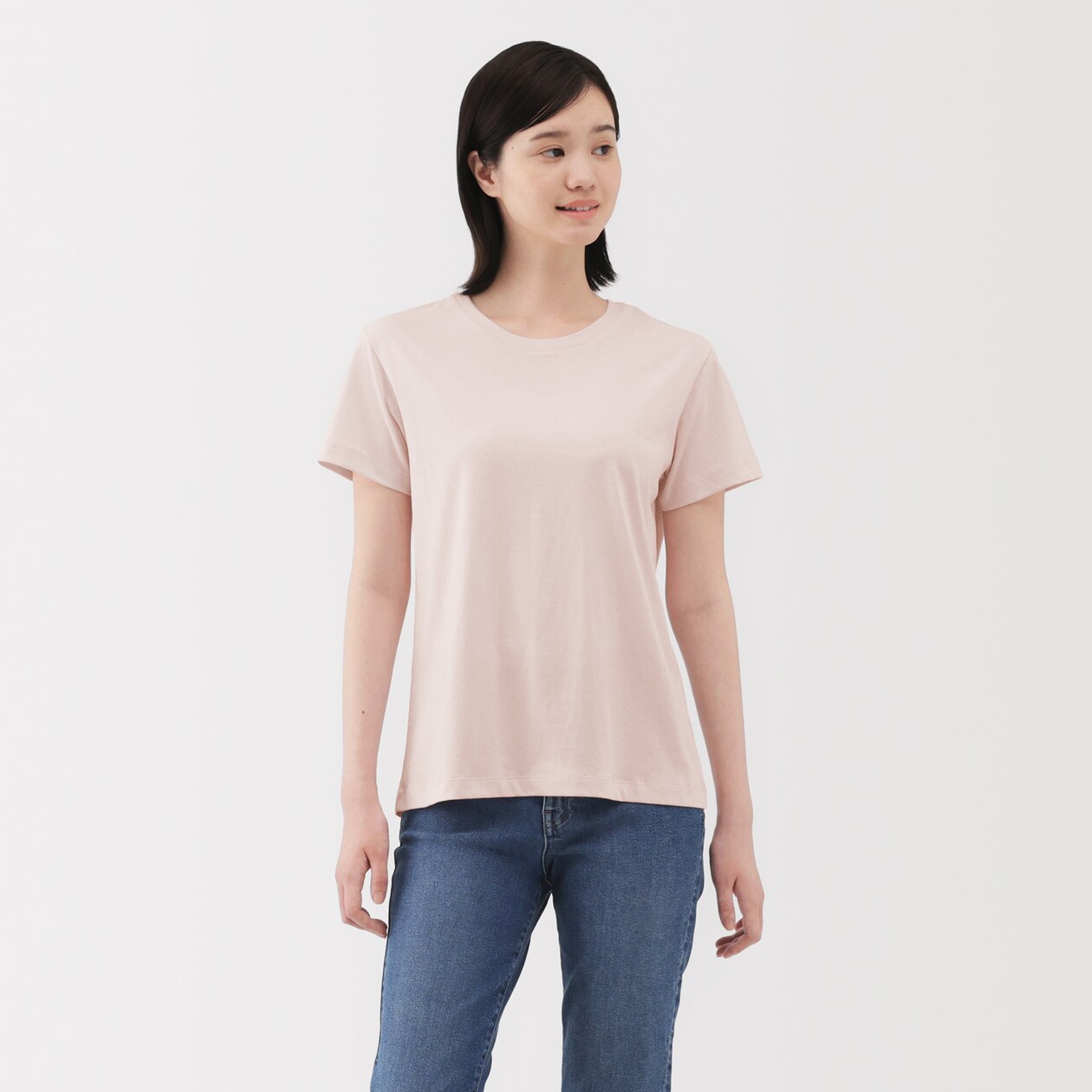 婦人　天竺編みクルーネック半袖Ｔシャツ