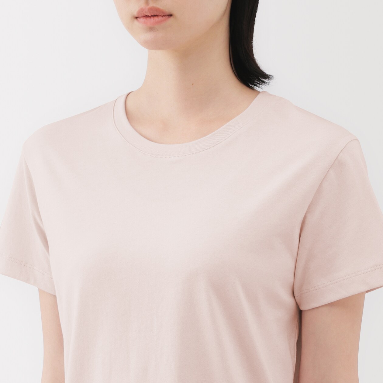 婦人　天竺編みクルーネック半袖Ｔシャツ