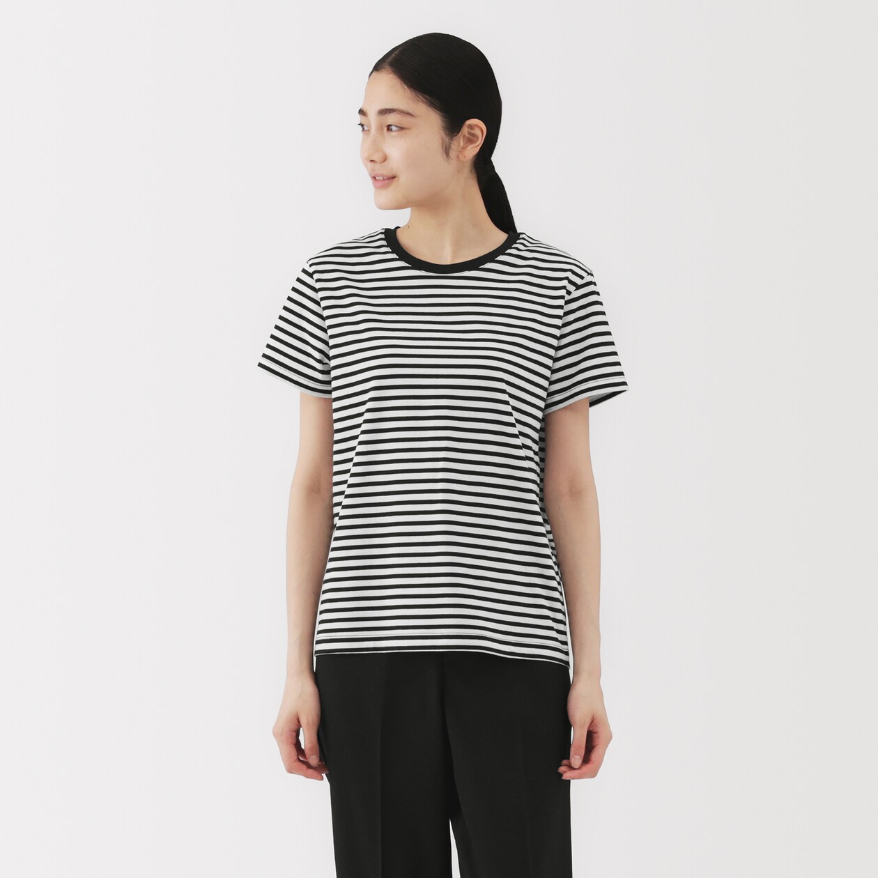 婦人　天竺編みクルーネック半袖Ｔシャツ