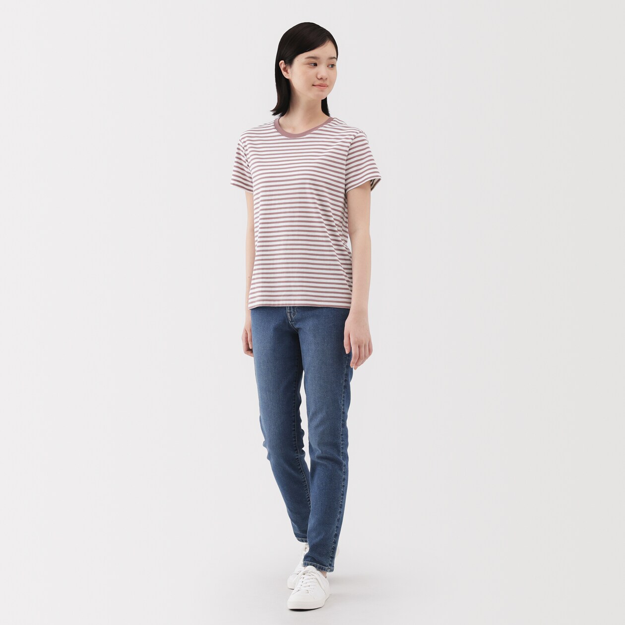 婦人　天竺編みクルーネック半袖Ｔシャツ