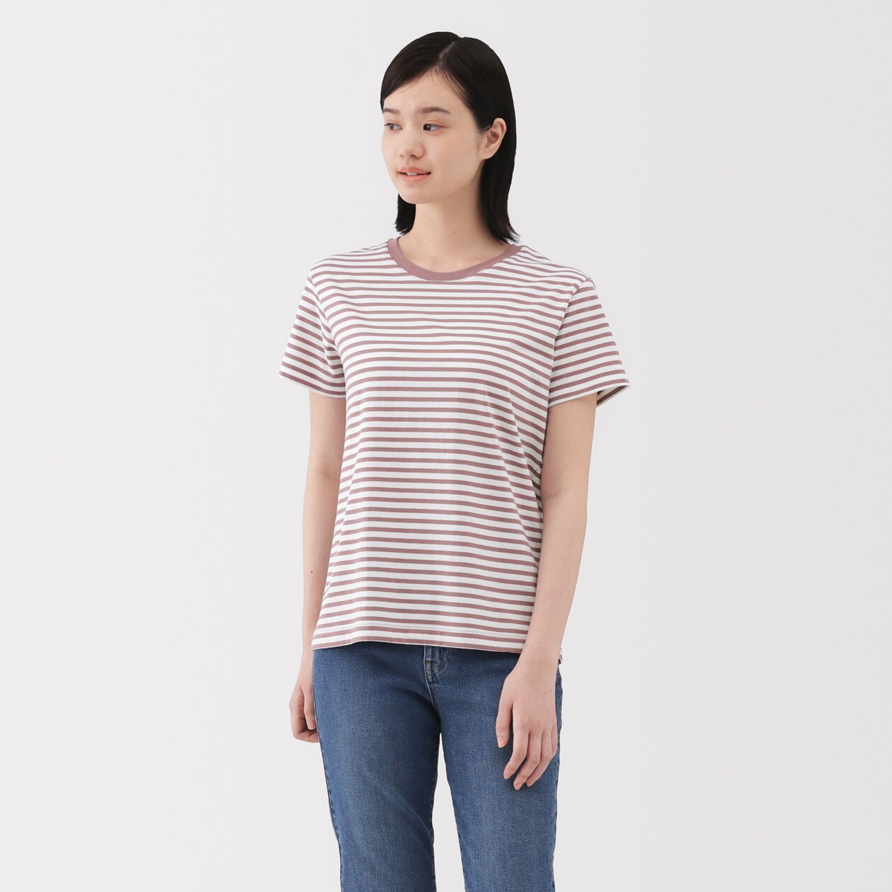 婦人　天竺編みクルーネック半袖Ｔシャツ