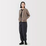 婦人　素材に還るフリースカーディガン