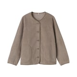 婦人　素材に還るフリースカーディガン