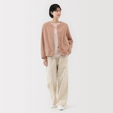 婦人　素材に還るフリースカーディガン