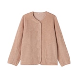 婦人　素材に還るフリースカーディガン