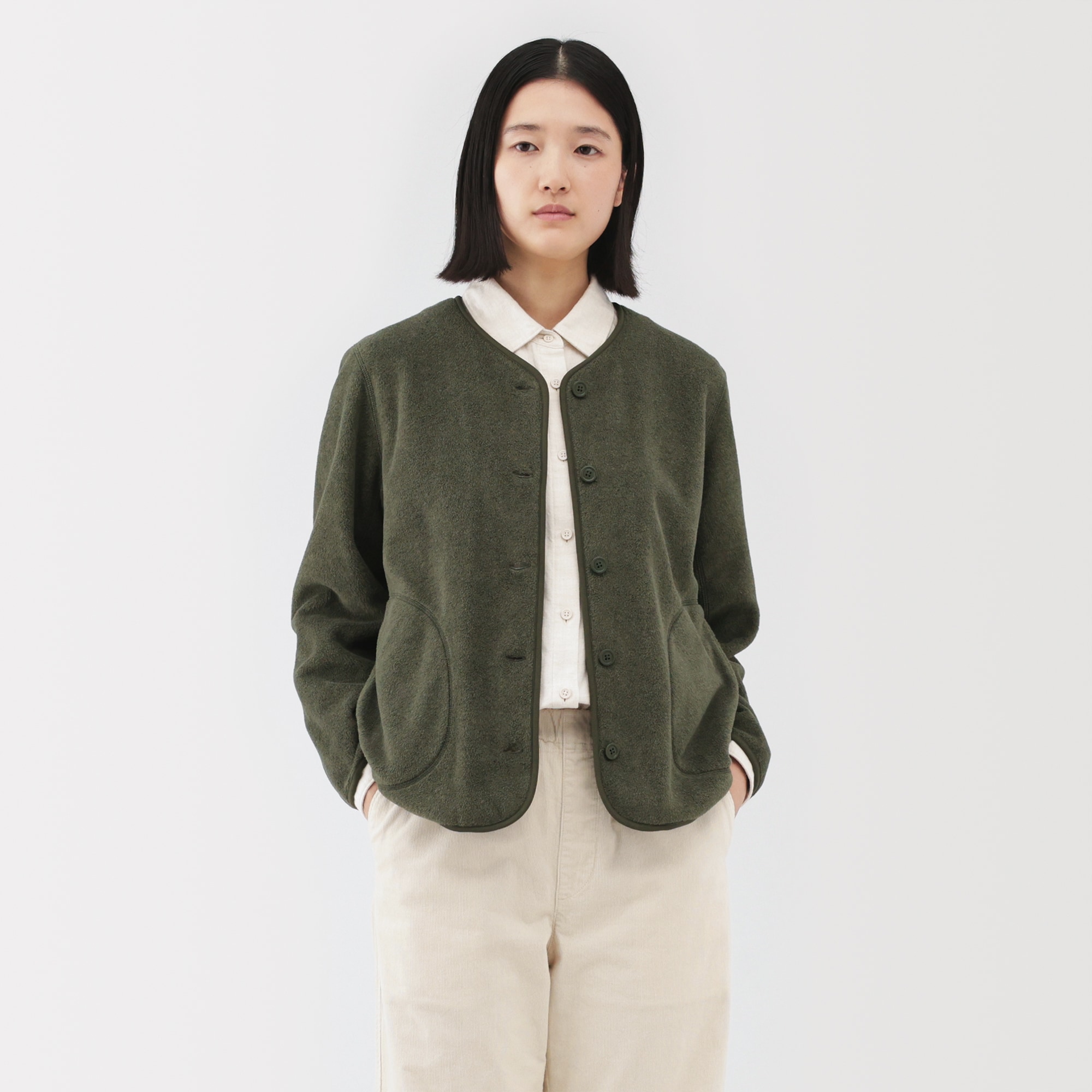 婦人 素材に還るフリースカーディガン | 無印良品