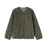 婦人　素材に還るフリースカーディガン