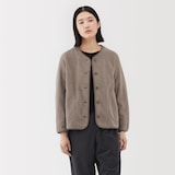 婦人　素材に還るフリースカーディガン