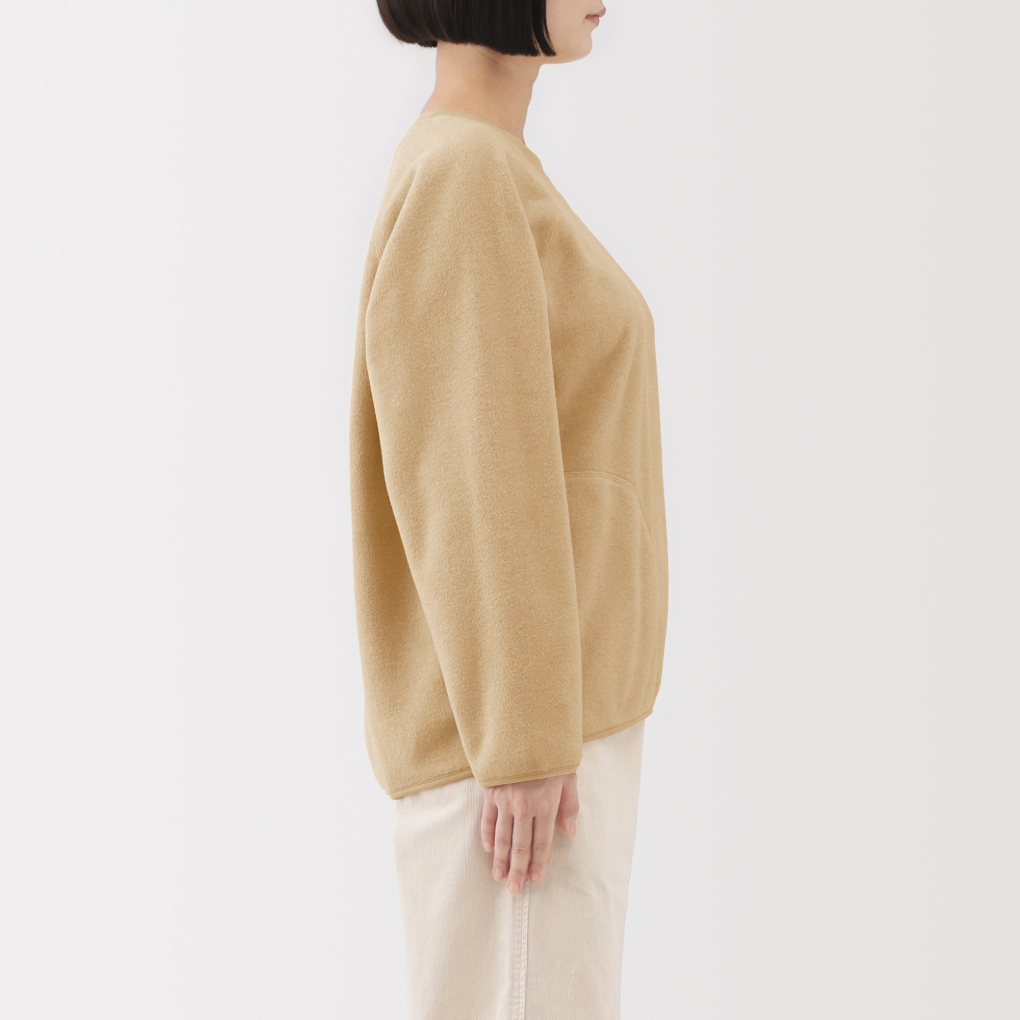 婦人　素材に還るフリースプルオーバー