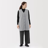 婦人　素材に還るフリースロングベスト