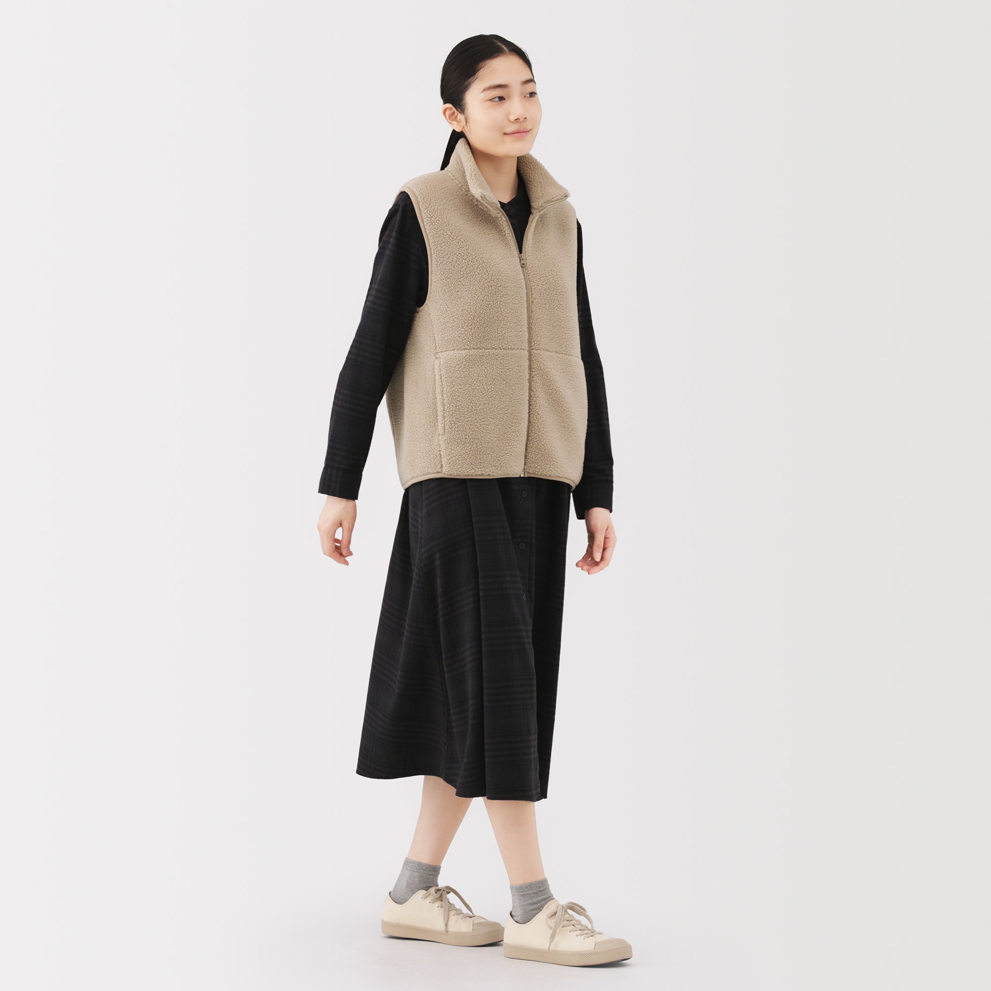 婦人 ボアフリースベスト | 無印良品