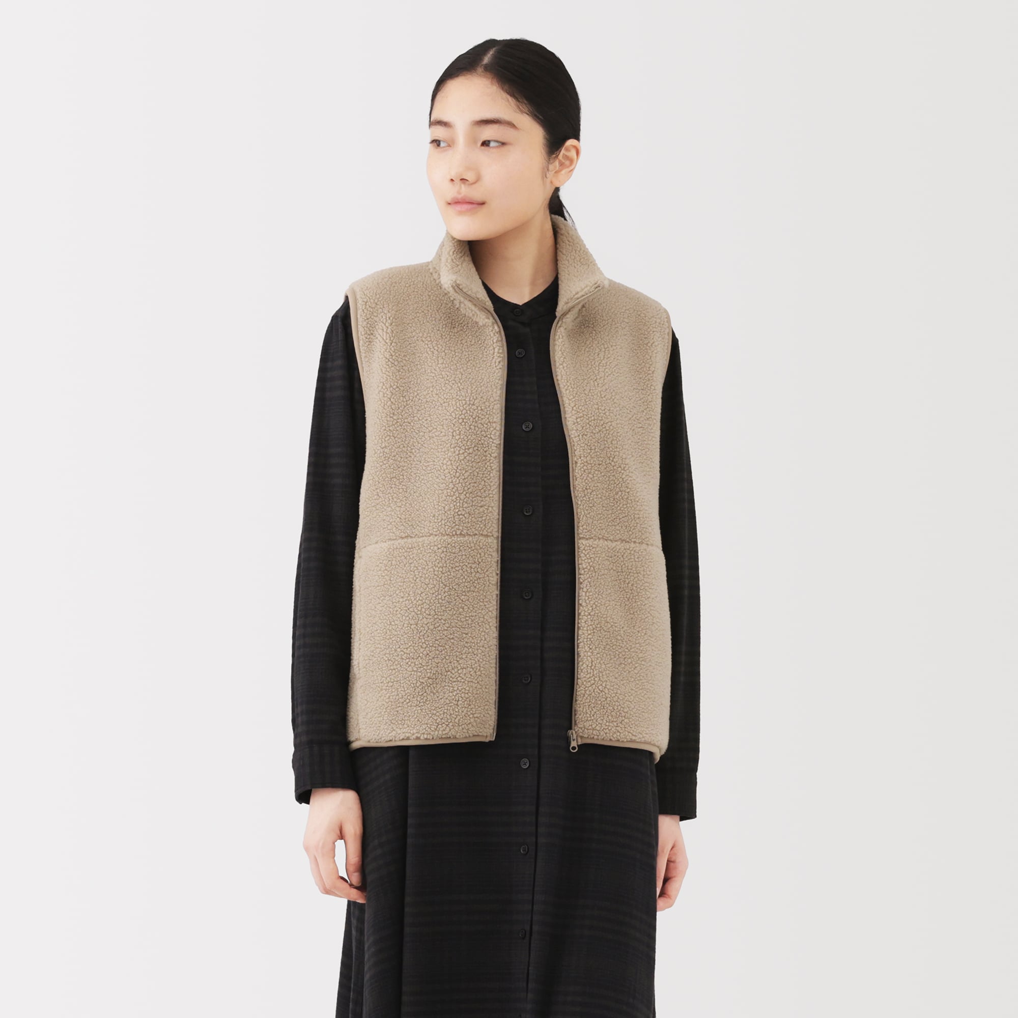 婦人 ボアフリースベスト | 無印良品