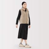 婦人　ボアフリースベスト