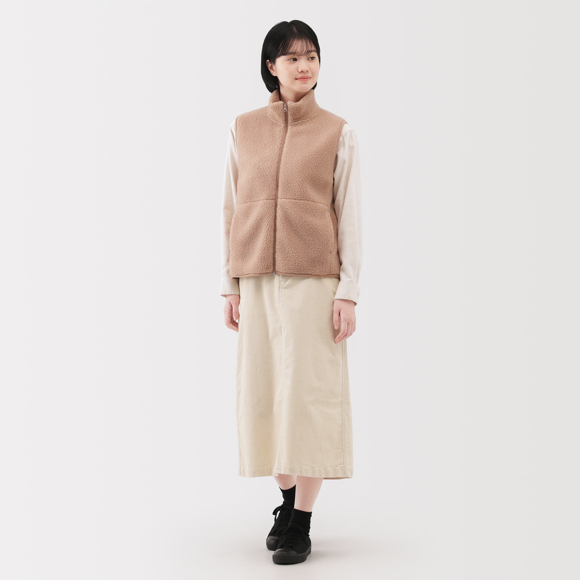 婦人 ボアフリースベスト | 無印良品