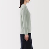 婦人　起毛フライス編みクルーネック長袖Ｔシャツ