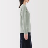 婦人　起毛フライス編みクルーネック長袖Ｔシャツ