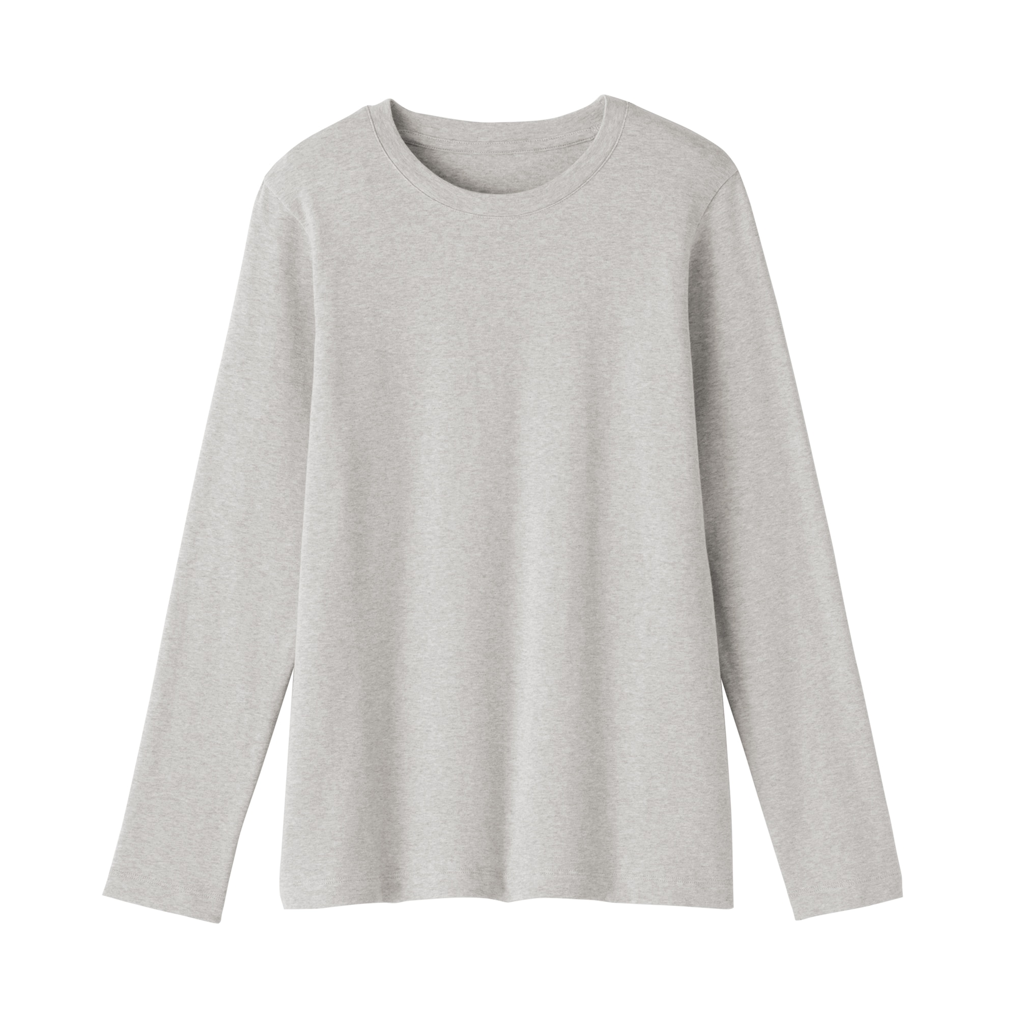 婦人　起毛フライス編みクルーネック長袖Ｔシャツ