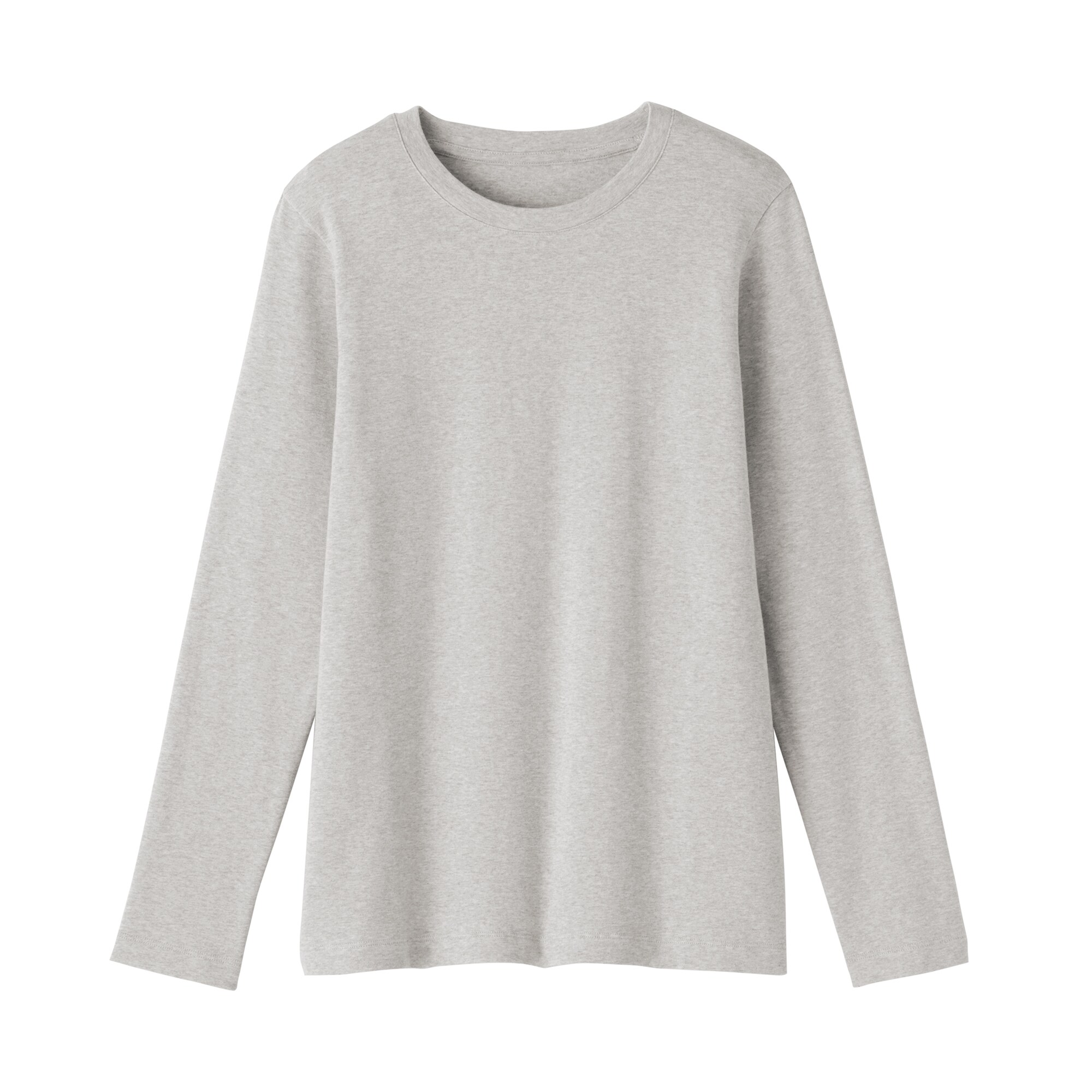 婦人　起毛フライス編みクルーネック長袖Ｔシャツ