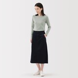 婦人　起毛フライス編みクルーネック長袖Ｔシャツ