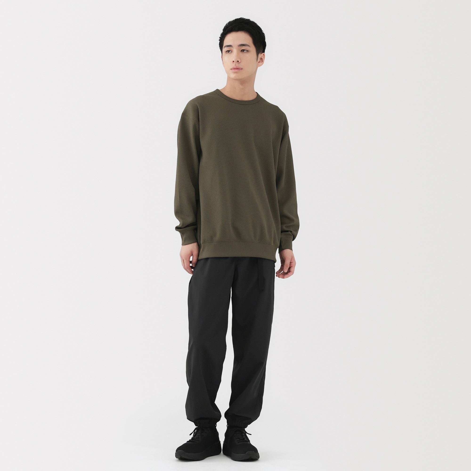 紳士　撥水ナイロンポケッタブルウィンドパンツ