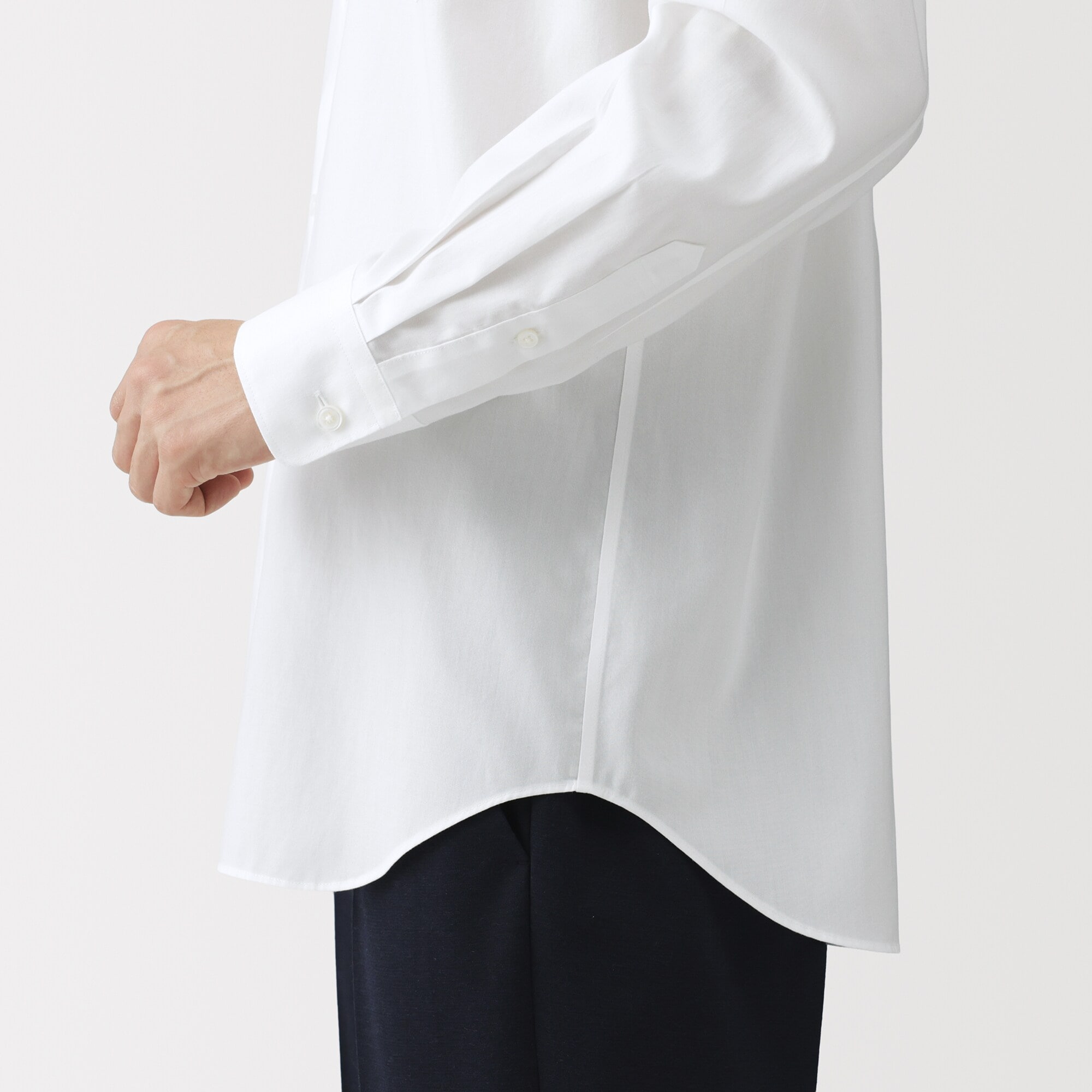 紳士 ノンアイロンセミワイドカラー長袖シャツ | 無印良品