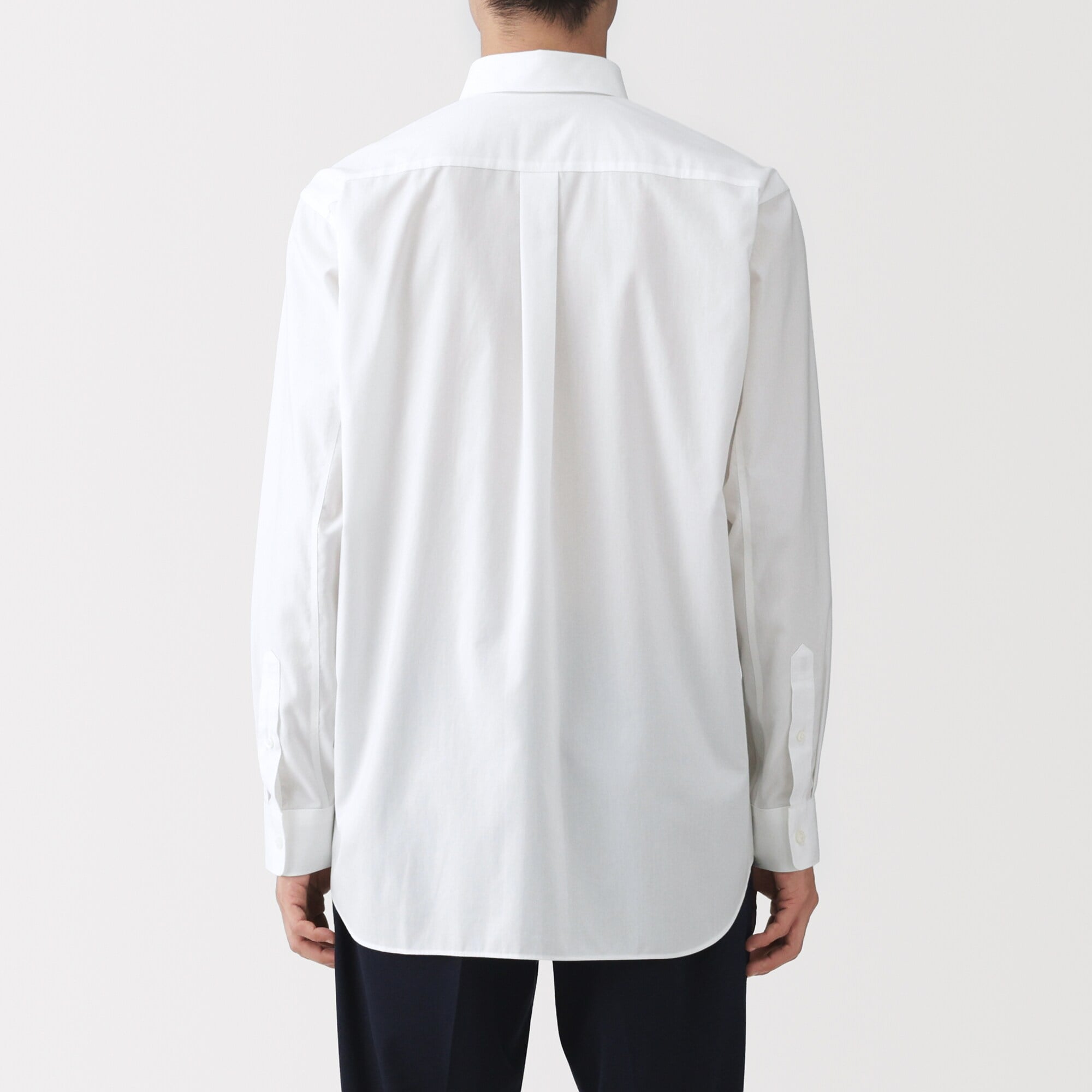 紳士 ノンアイロンセミワイドカラー長袖シャツ | 無印良品