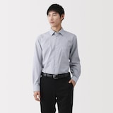 紳士　ノンアイロンセミワイドカラー長袖シャツ