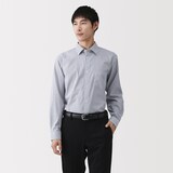 紳士　ノンアイロンセミワイドカラー長袖シャツ