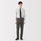 紳士　ノンアイロンセミワイドカラー長袖シャツ