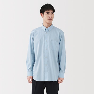 紳士　ノンアイロンボタンダウン長袖シャツ