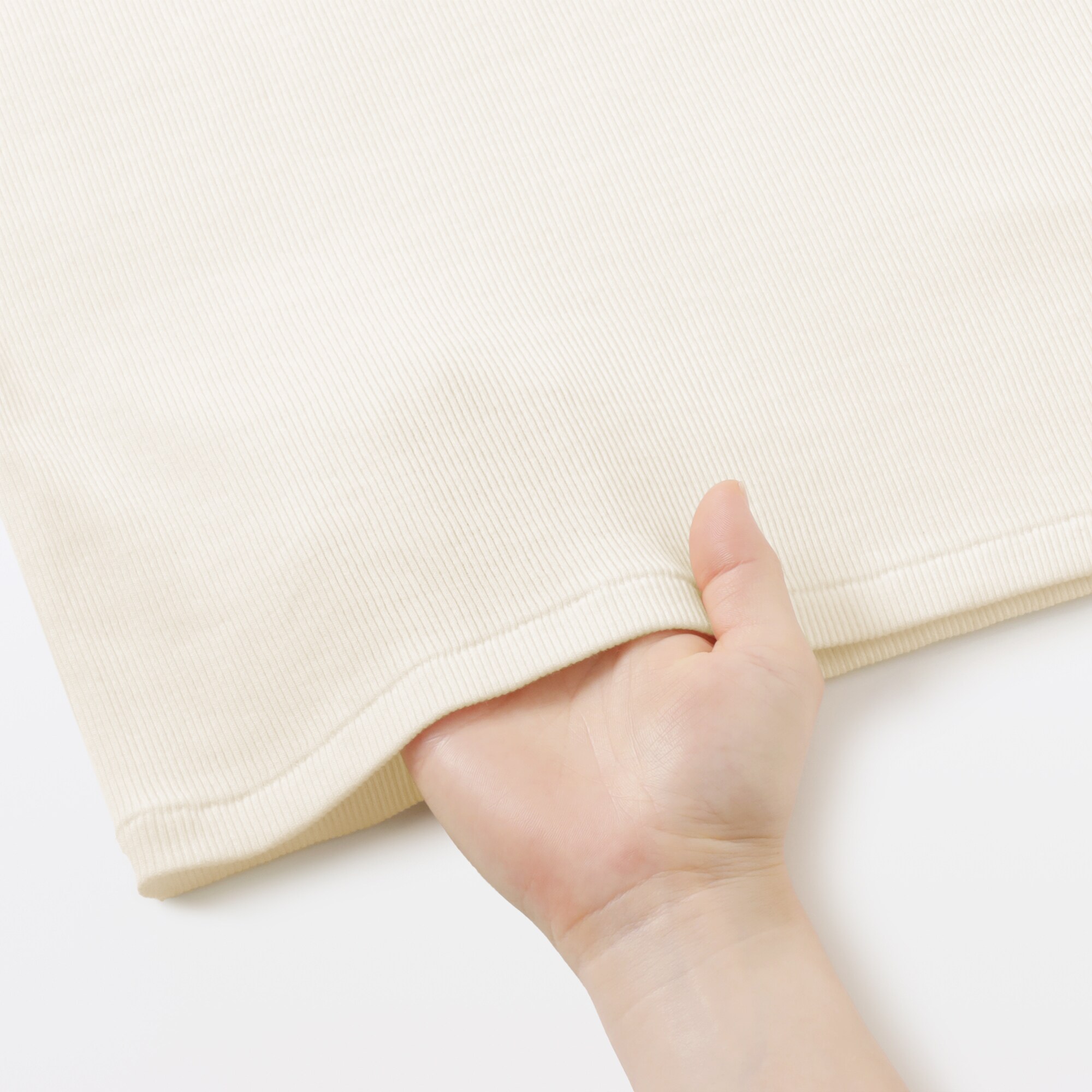 婦人 コットンカシミヤリブクルーネックTシャツ | 無印良品