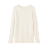 婦人　コットンカシミヤクルーネックＴシャツ