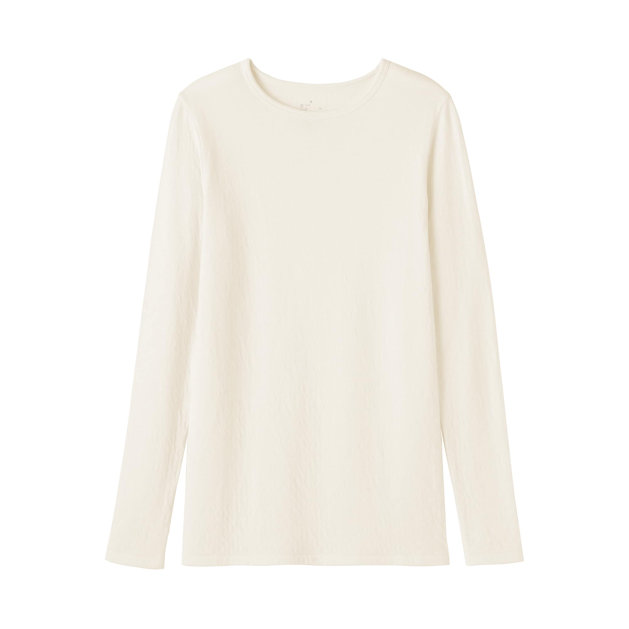 婦人　コットンカシミヤクルーネックＴシャツ