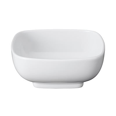 白磁角鉢・中　約幅１１．５×奥行１１．５×高さ５ｃｍ