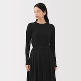 婦人　コットンカシミヤクルーネックＴシャツ