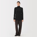 婦人　コットンカシミヤタートルネックＴシャツ