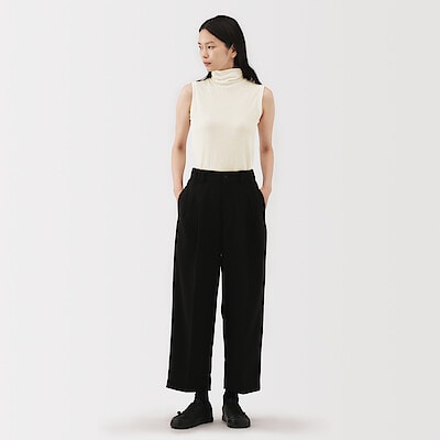 婦人　コットンカシミヤタートルネックノースリーブＴシャツ