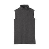 婦人　コットンカシミヤタートルネックノースリーブＴシャツ